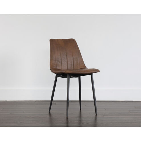 Drew Black / Bravo Cognac Dining Chair, Set Of 2